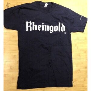 NEW! Retro Vintage Rheingold Beer Classic NY Navy Blue T-Shirt Men’s Large